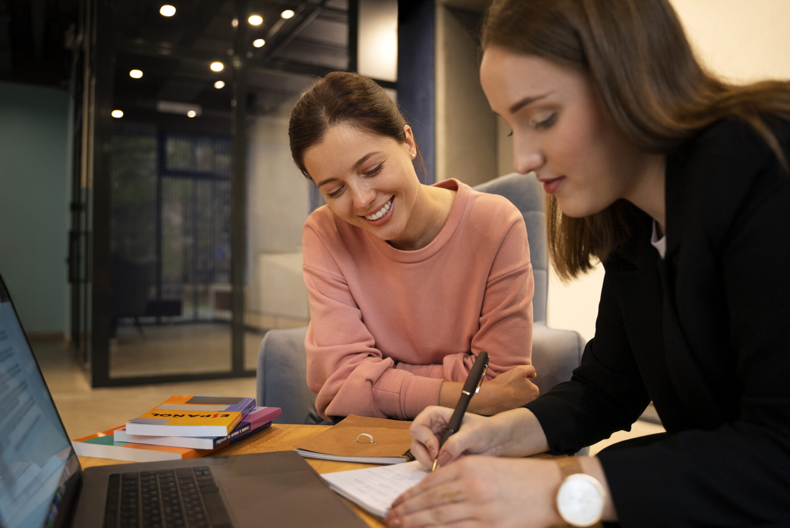 people-correcting-grammar-mistakes-side-view